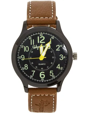 Pierce Analogue Watch In Brown / Black - Tokyo Laundry