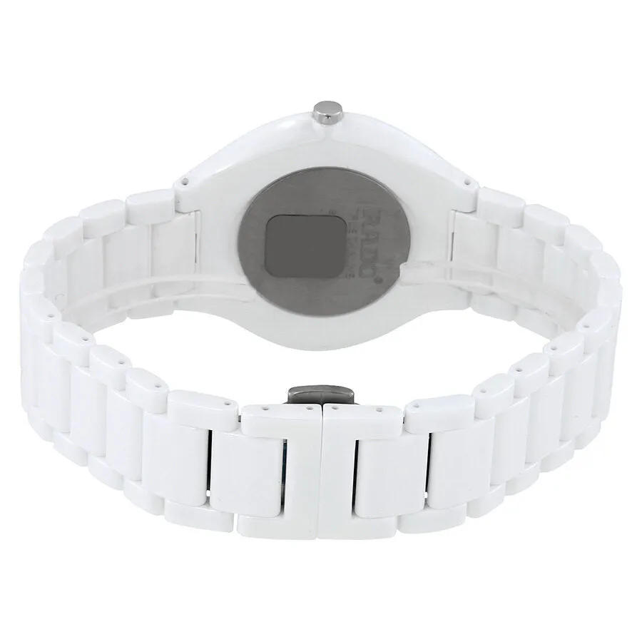 Rado True Thinline Mother of Pearl Dial White Ceramic Ladies Watch R27957912