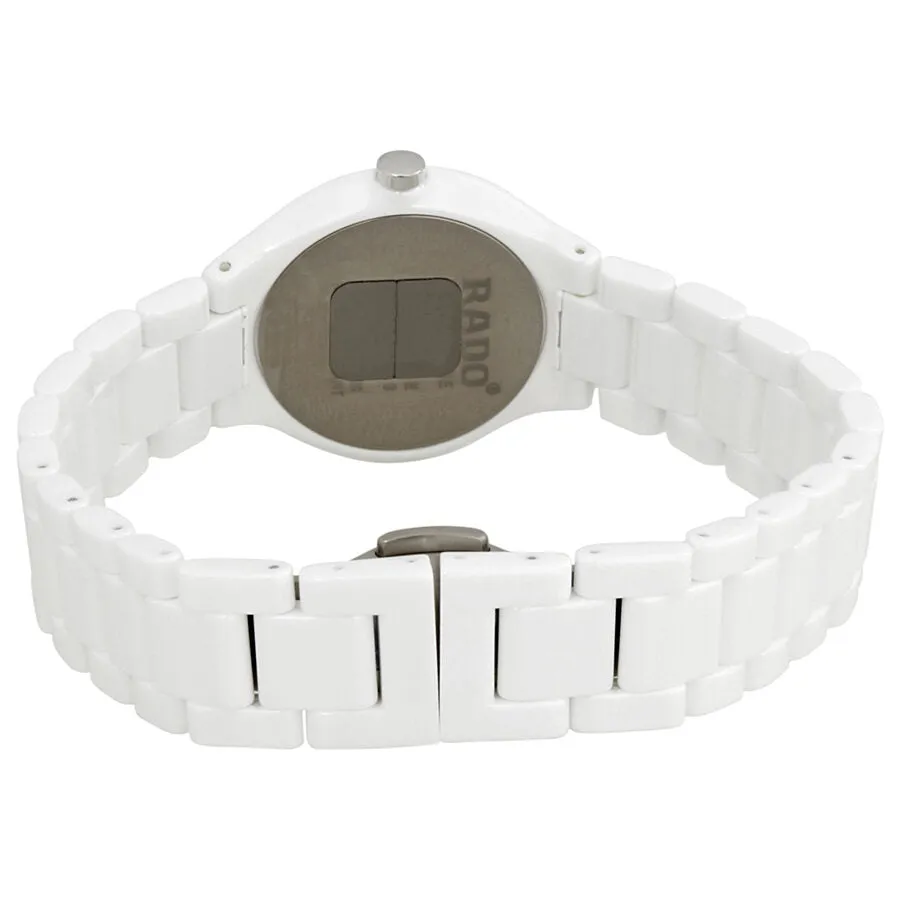 Rado True Thinline White Dial White Ceramic Ladies Watch R27958022