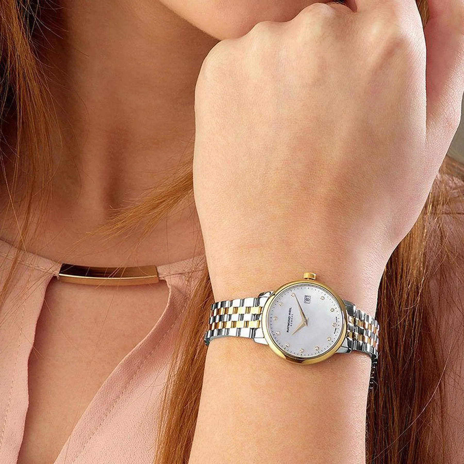Raymond Weil - Toccata Ladies Quartz Two-tone Gold 11 Diamond Watch - 5985-STP-97081