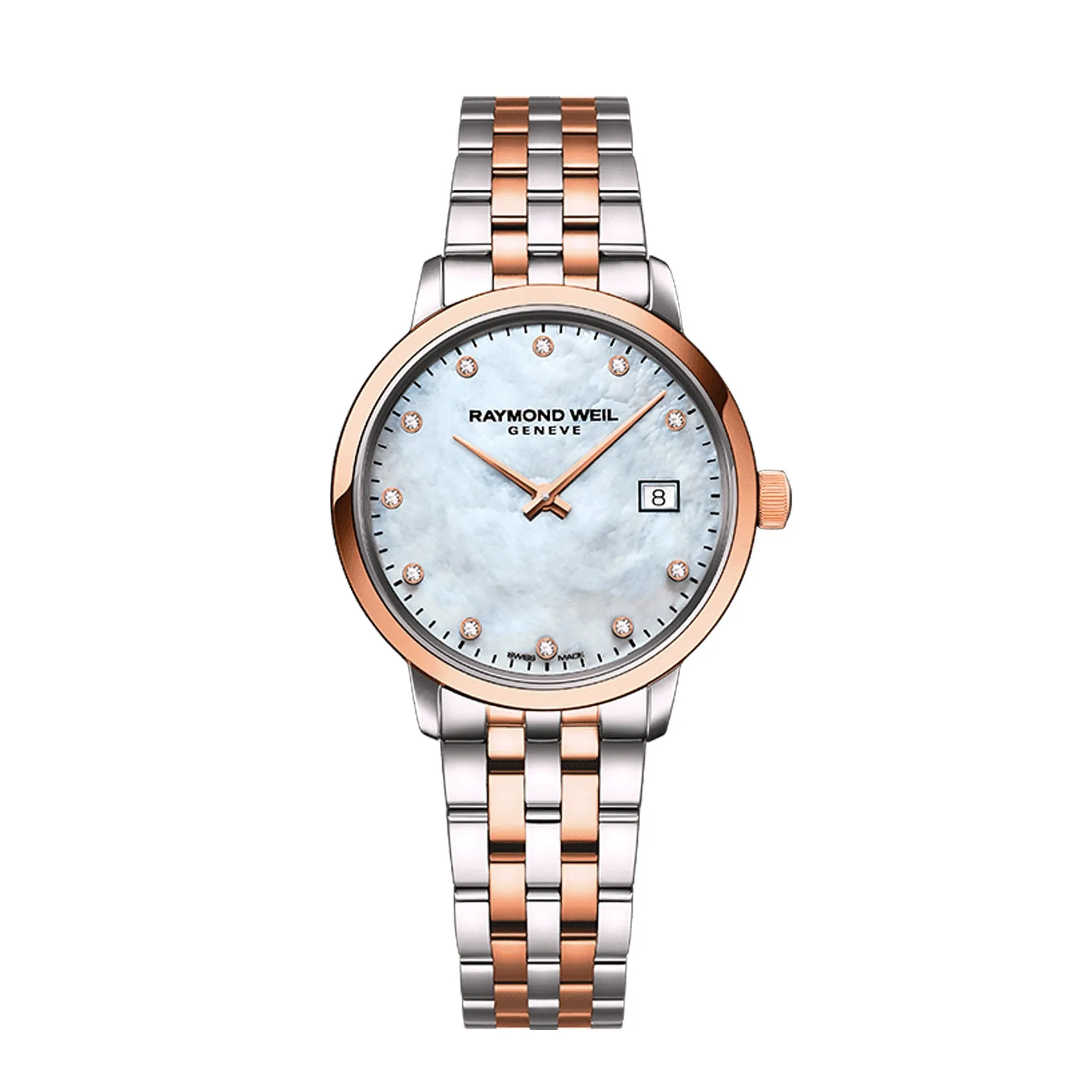 Raymond Weil - Toccata Ladies Two-tone Rose Gold 11 Diamond Quartz Watch - 5985-SP5-97081