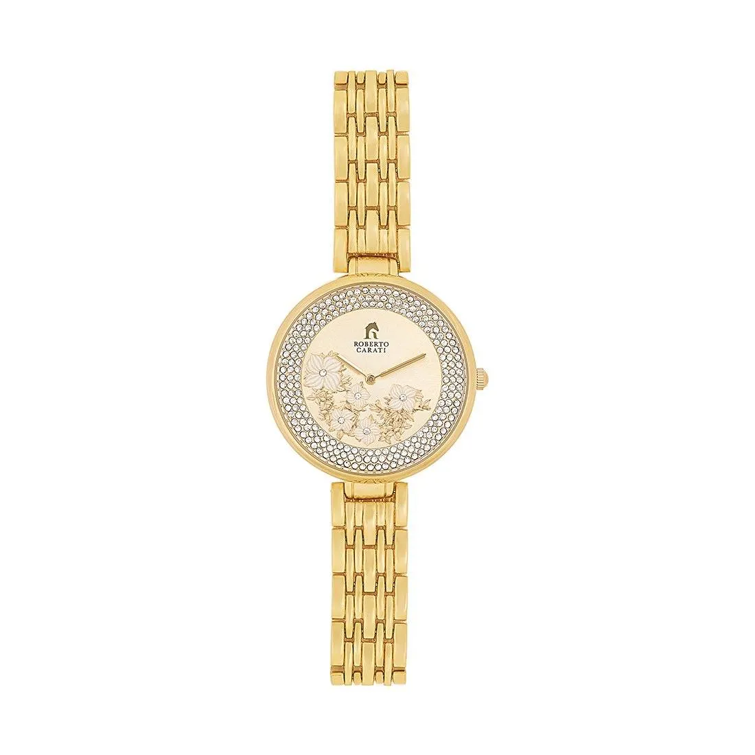 Roberto Carati Summer Gold and Crystal Watch M8103-V3