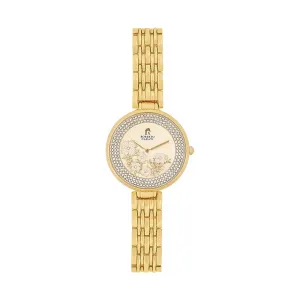 Roberto Carati Summer Gold and Crystal Watch M8103-V3