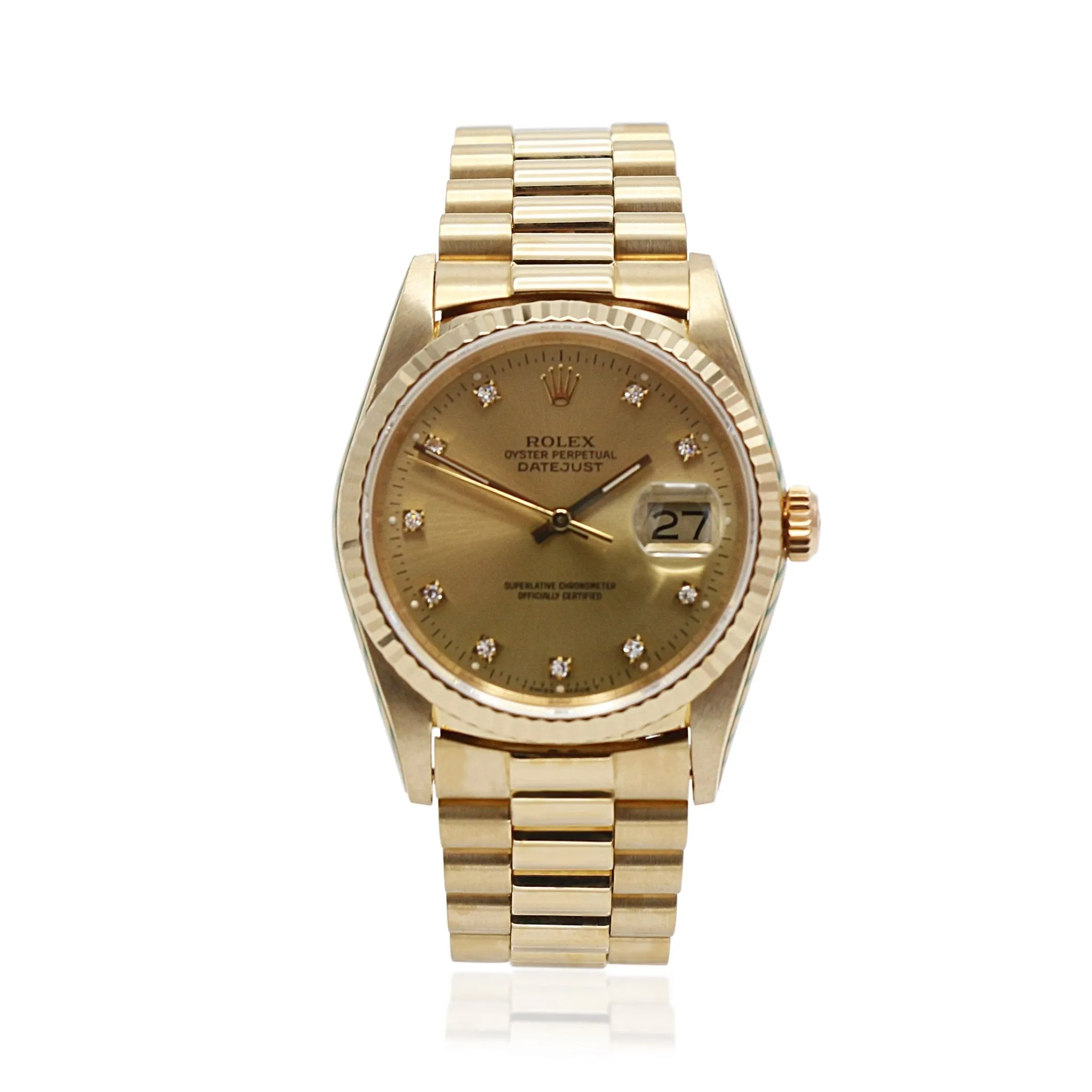 Rolex Datejust 36mm 18ct Bracelet Watch - Ref: 16238