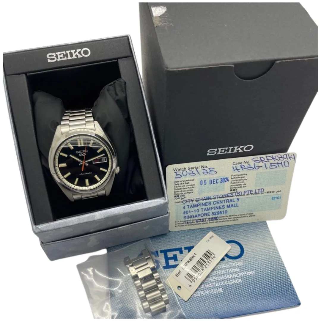 Seiko 5 Sports SRPK89K1 ‘Deep Black Wash’ 37.4mm Automatic Watch