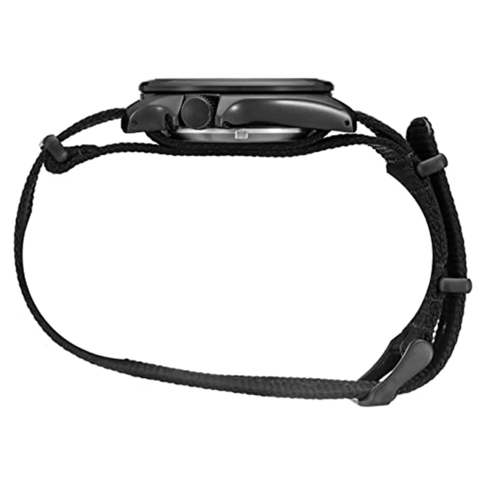 SEIKO Mens Black Dial Nylon Band Automatic Watch - SRPE69