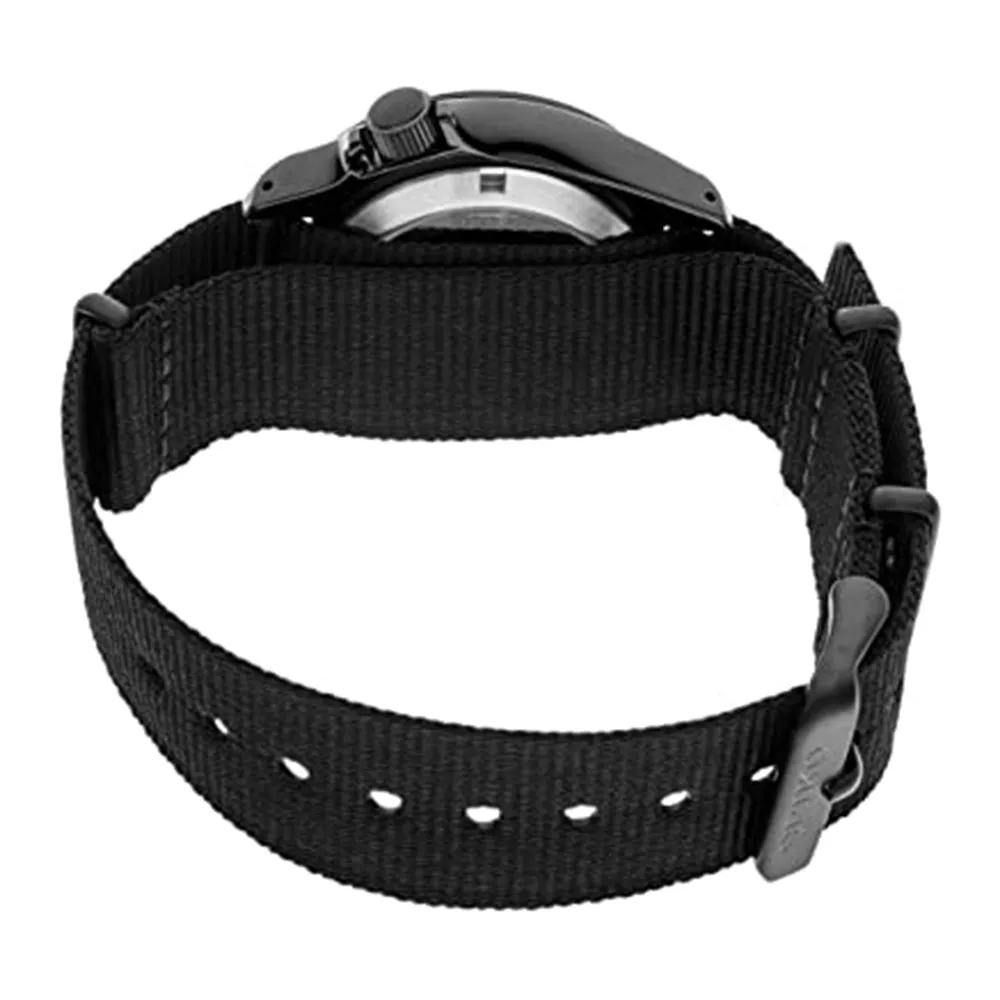 SEIKO Mens Black Dial Nylon Band Automatic Watch - SRPE69