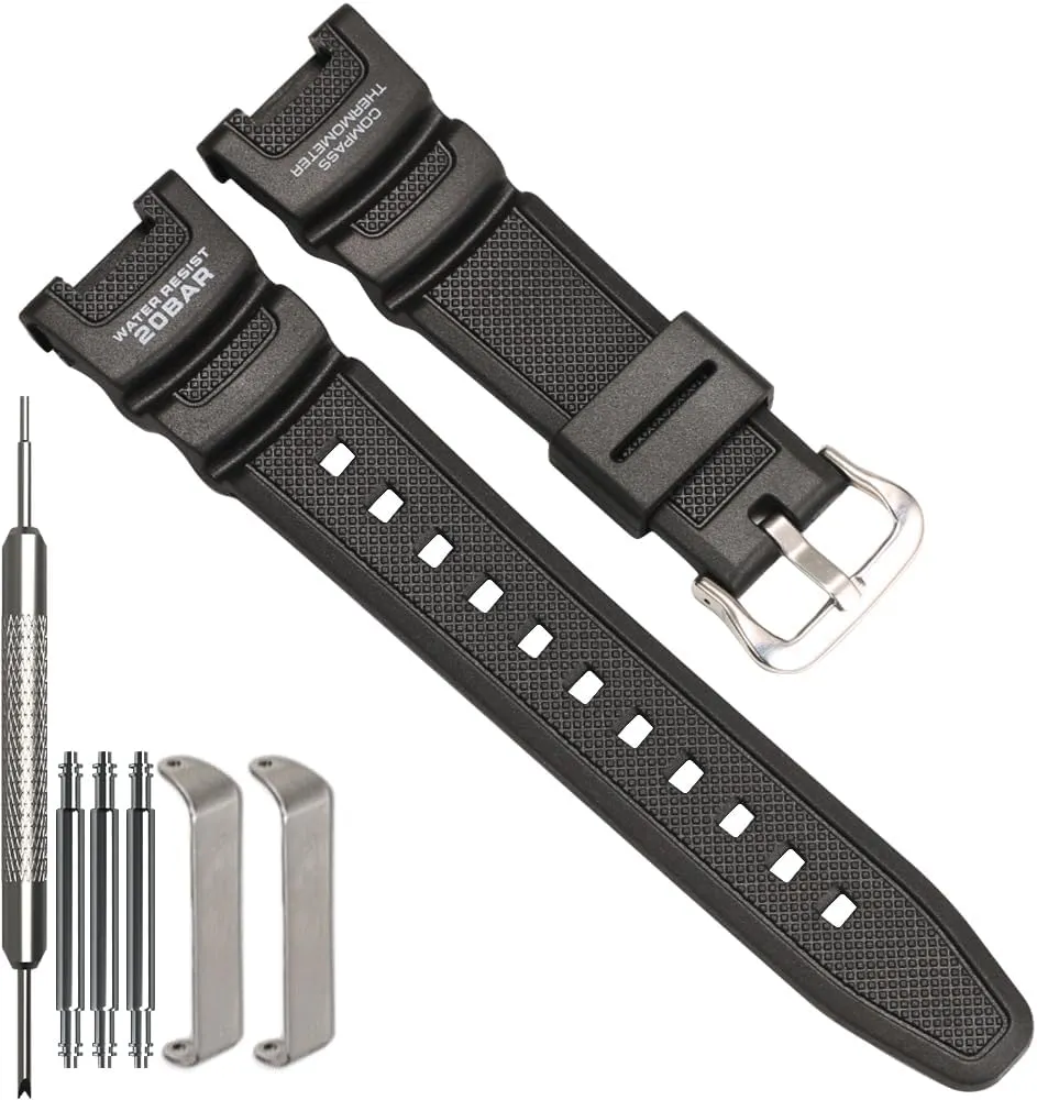 SGW100 Series Resin Strap Compatible with Casio SGW-100 Replacemnet Strap Men's Waterproof Watch Band