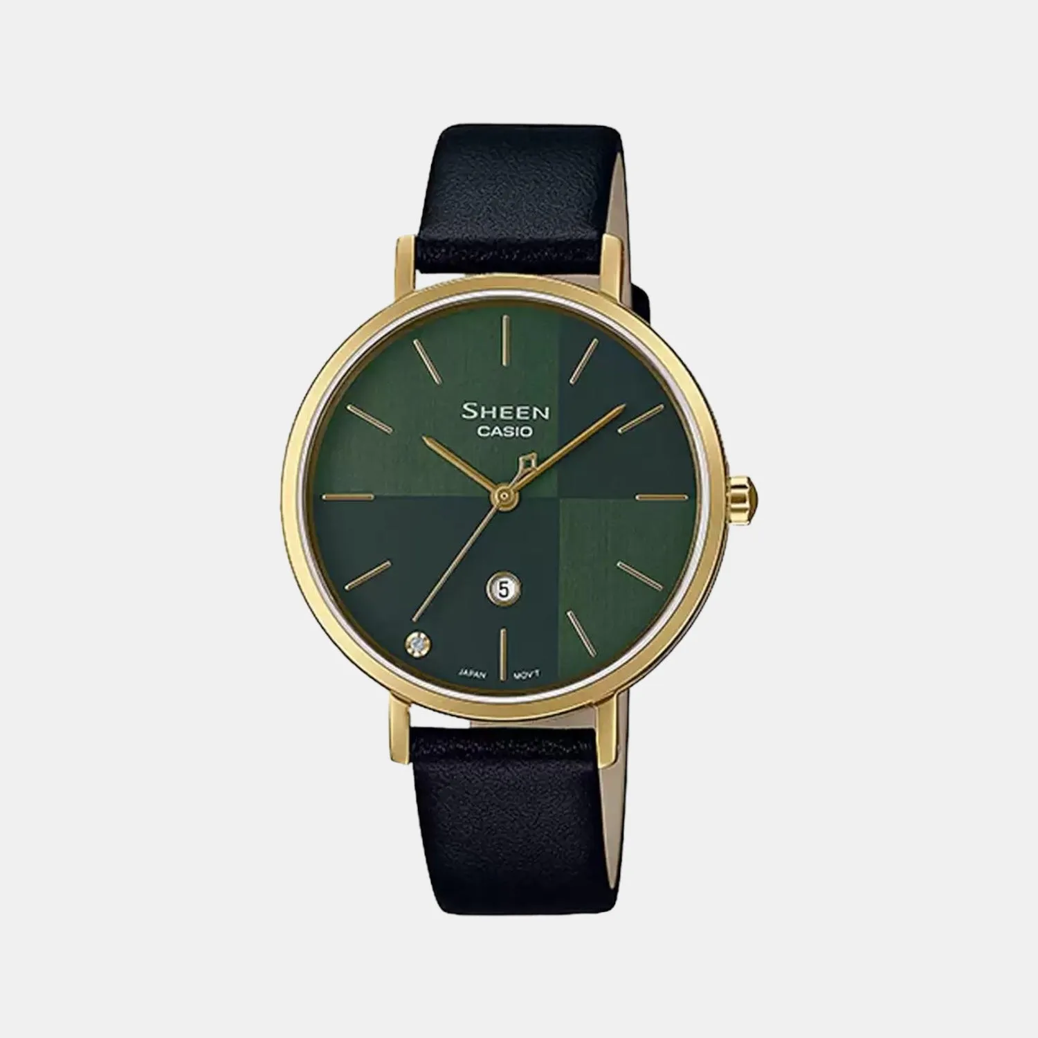 Sheen Women's Analog Leather Watch SH257 - SHE-4547GL-3AUDF