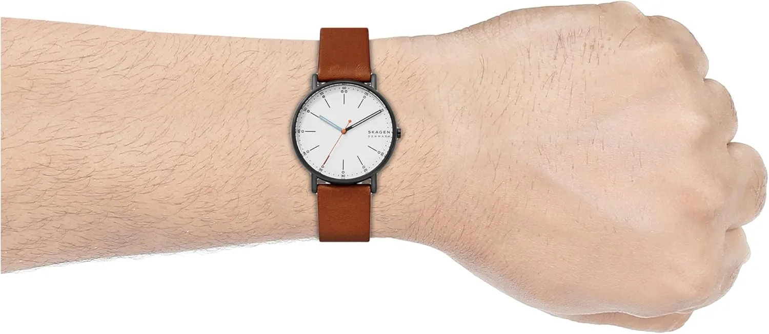 Skagen Signatur Minimalist Men's Watch with Stainless Steel Bracelet, Mesh or Leather Band