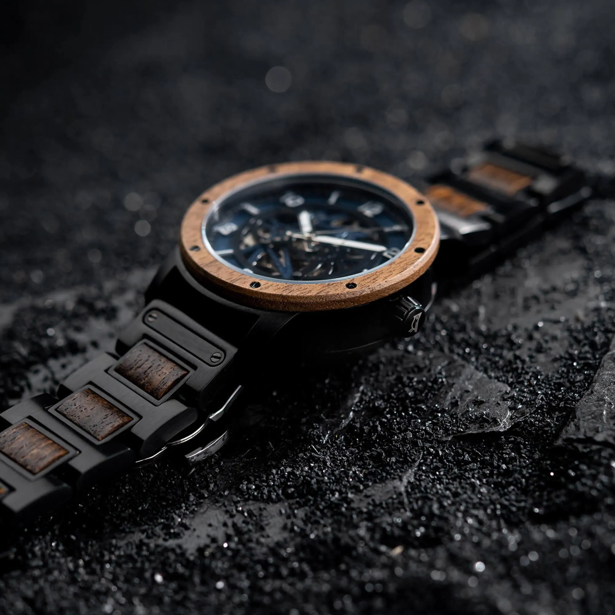 Skeleton Watches Automatic Mechanical Louro Preto Black