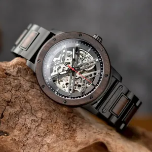 Skeleton Watches Automatic Mechanical Louro Preto Black