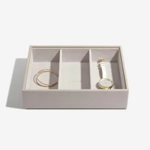 Stackers Classic 3 Compartment Deep Jewellery Tray Taupe