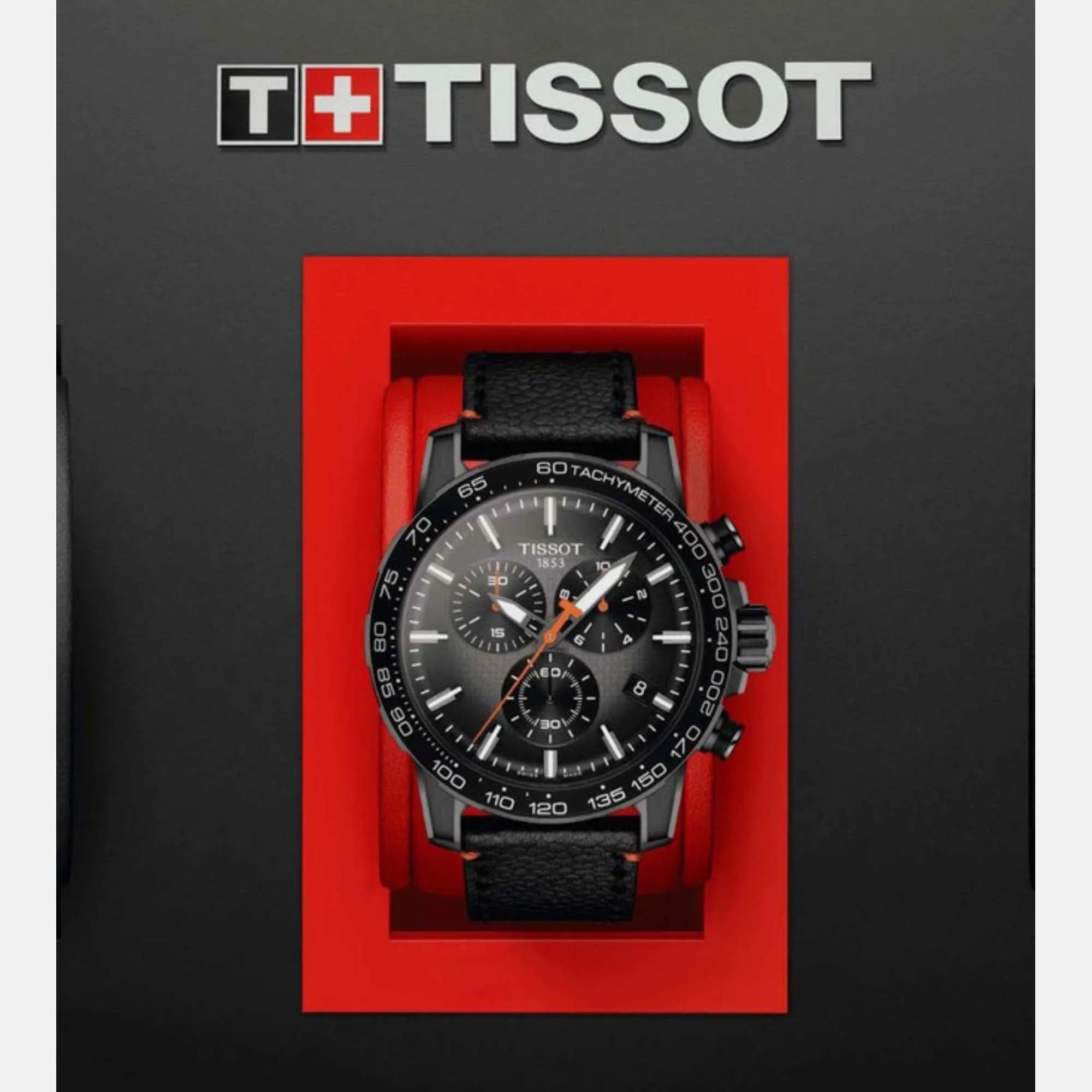 Supersport Men Chronograph Leather Watch T1256173608100