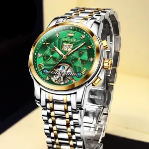 The Mazzeo Top Brand Luxury Green Watch