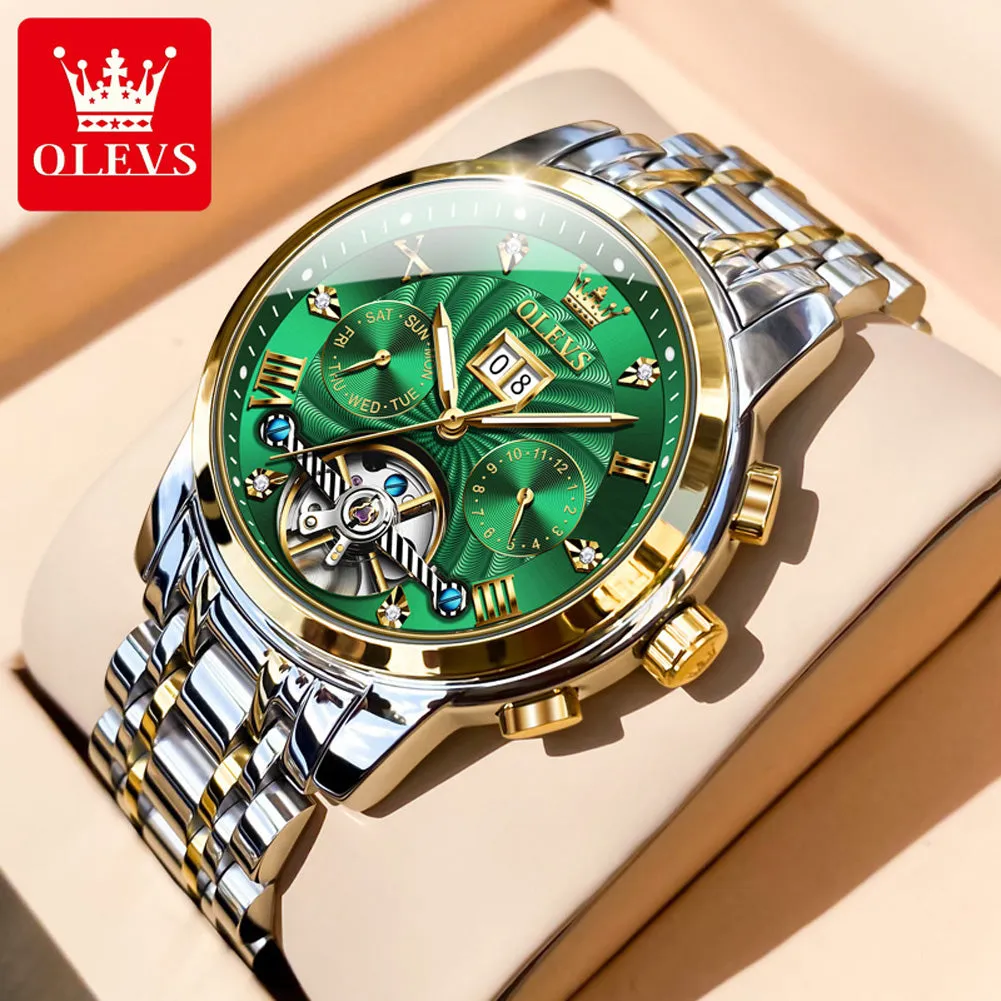 The Mazzeo Top Brand Luxury Green Watch
