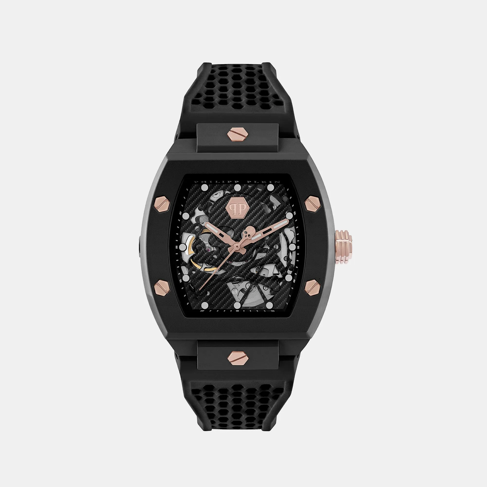 The Skeleton Ecoceramic Men's Black Automatic Silicon Watch PWVBA0523