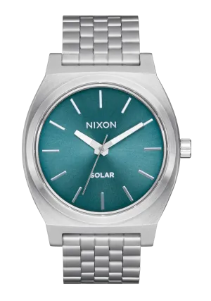 Time Teller Solar - Silver / Dusty Blue Sunray