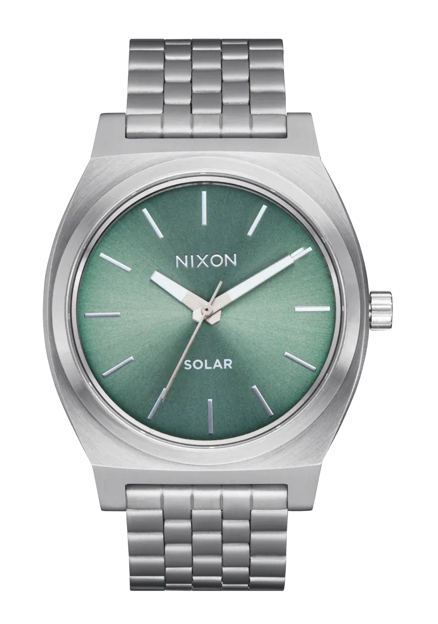 Time Teller Solar - Silver / Jade Sunray