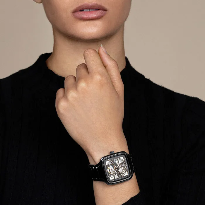 True Square Automatic Open Heart Watch - R27086162 - 38mm