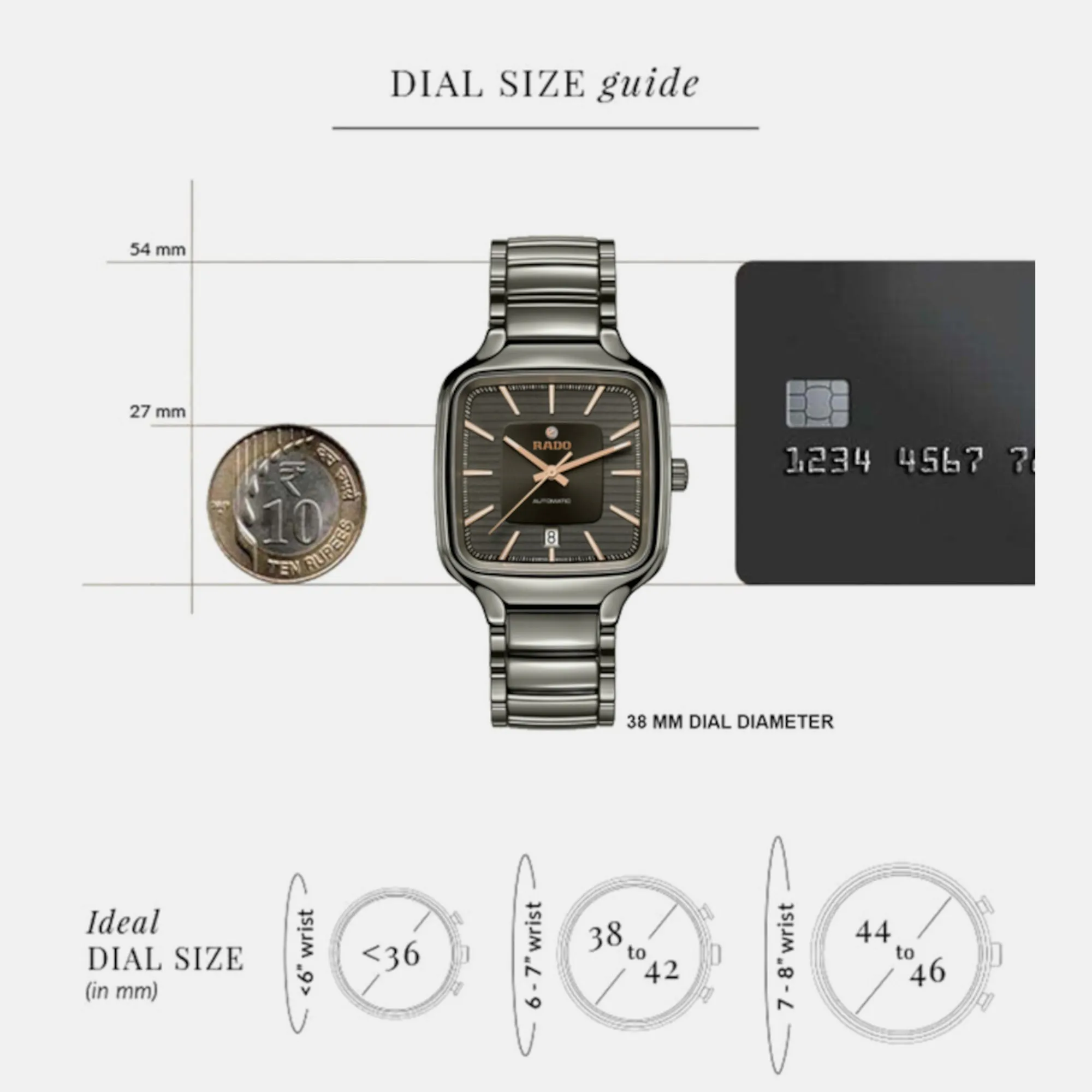 True Square Automatic Unisex Ceramic Watch R27077102