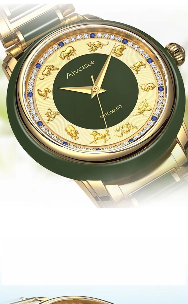 Unisex Fashion Sapphire Zodiac Scale Automatic Mechanical Watch