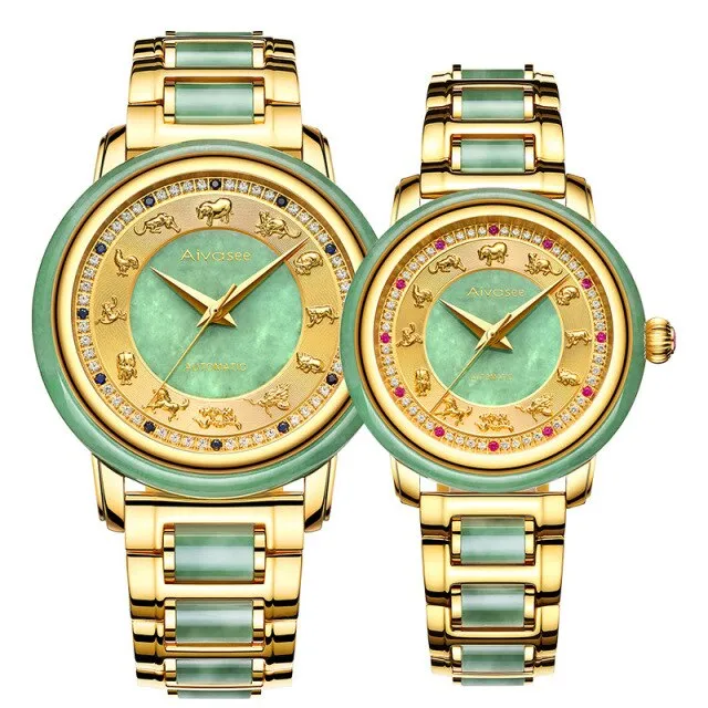Unisex Fashion Sapphire Zodiac Scale Automatic Mechanical Watch
