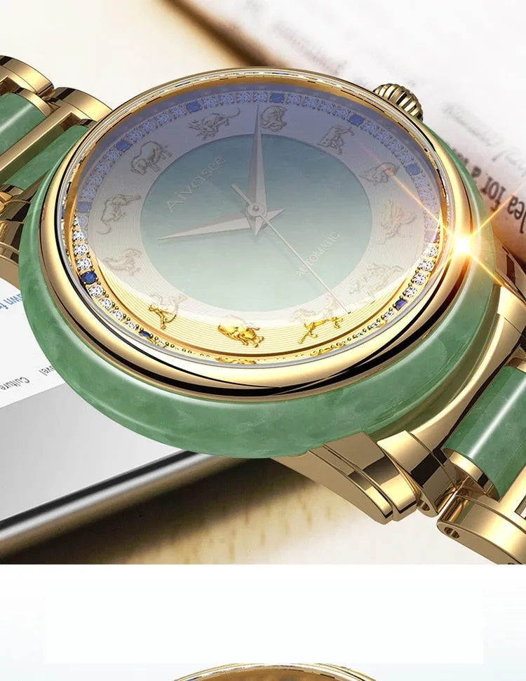 Unisex Fashion Sapphire Zodiac Scale Automatic Mechanical Watch
