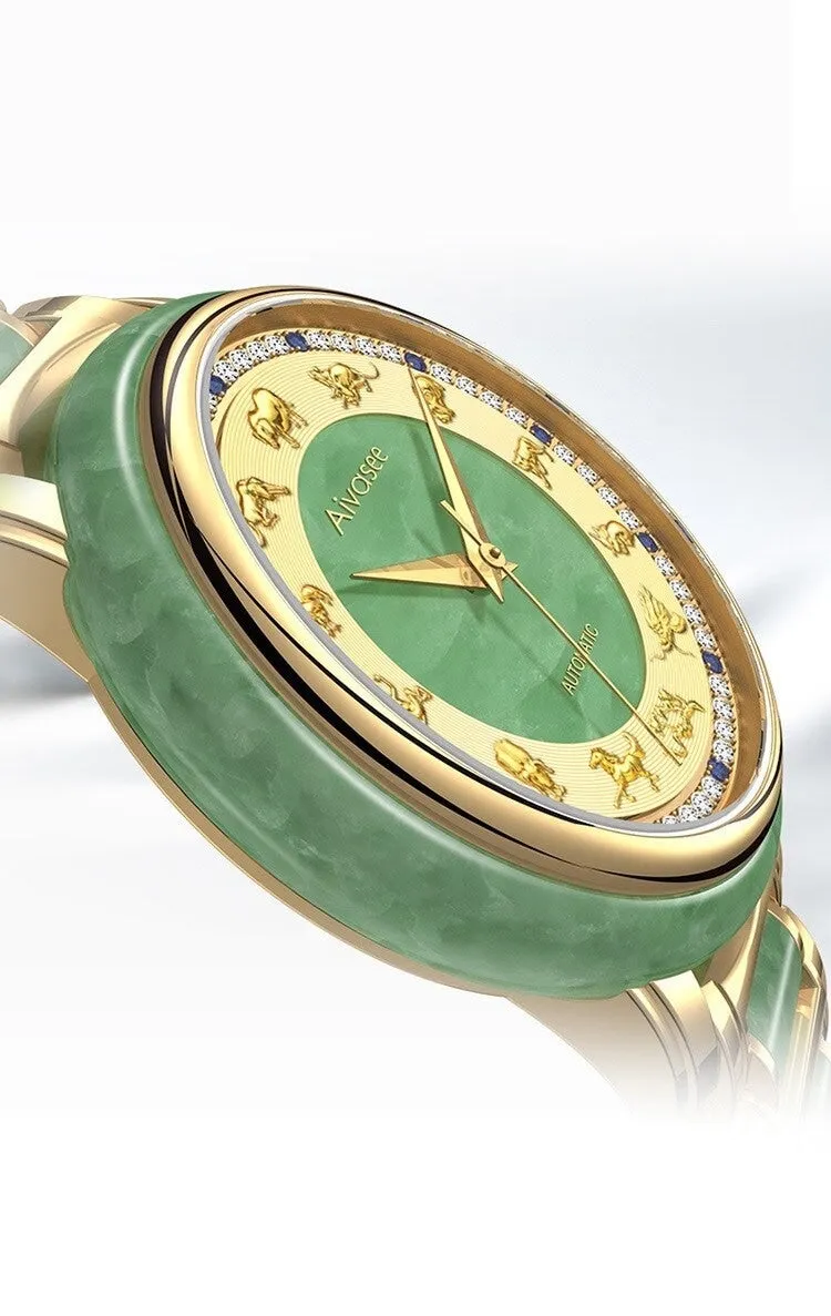 Unisex Fashion Sapphire Zodiac Scale Automatic Mechanical Watch