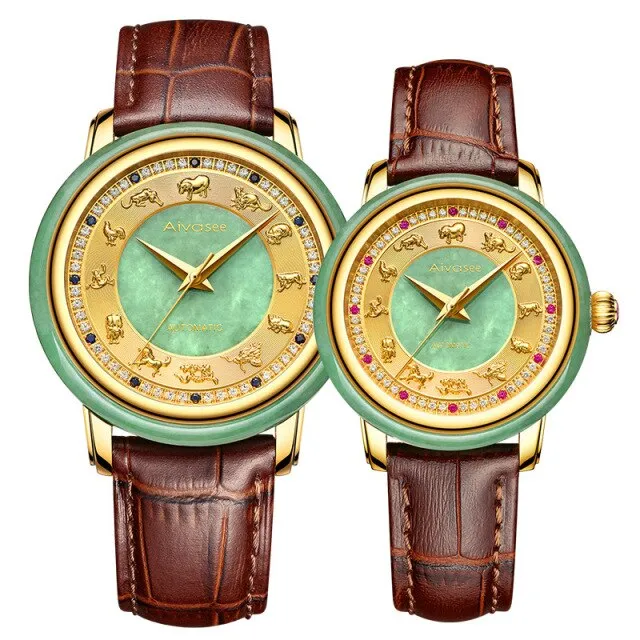 Unisex Fashion Sapphire Zodiac Scale Automatic Mechanical Watch