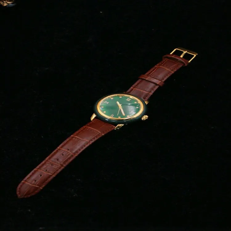 Unisex Luxury Fashion Pure Natural Jade Business Waterproof Watch