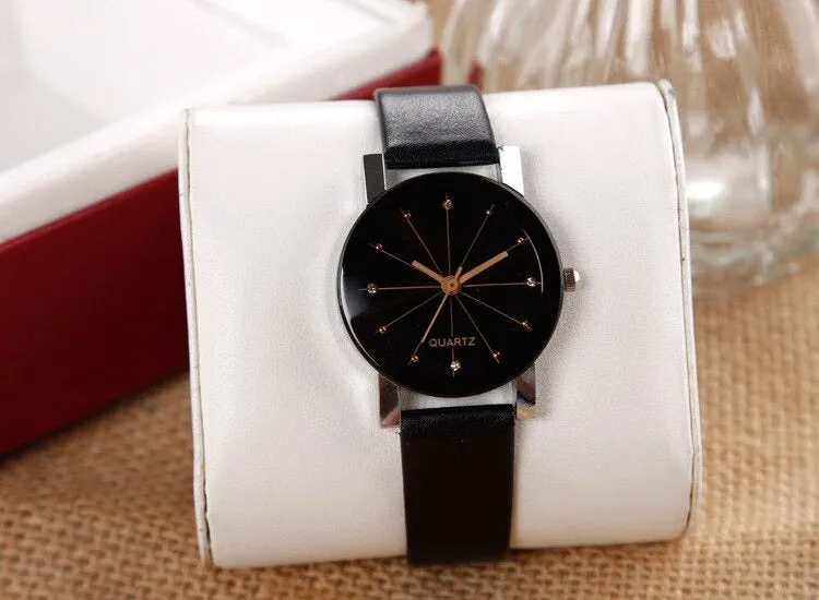 Unisex Quartz Relogio Masculinos Fashion Dial Round Case Watches