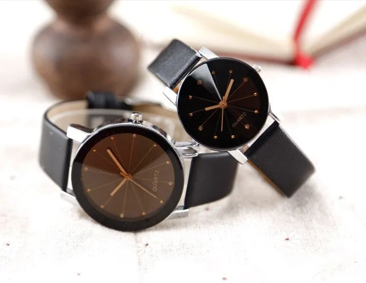Unisex Quartz Relogio Masculinos Fashion Dial Round Case Watches