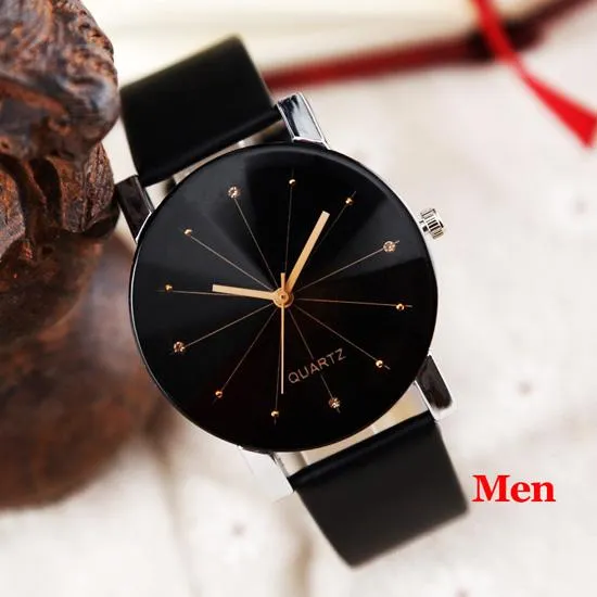 Unisex Quartz Relogio Masculinos Fashion Dial Round Case Watches