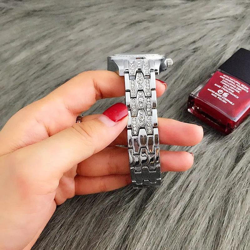 Women's Fashion Luxury Elegant Diamond Shock Resistant Wrist Watch